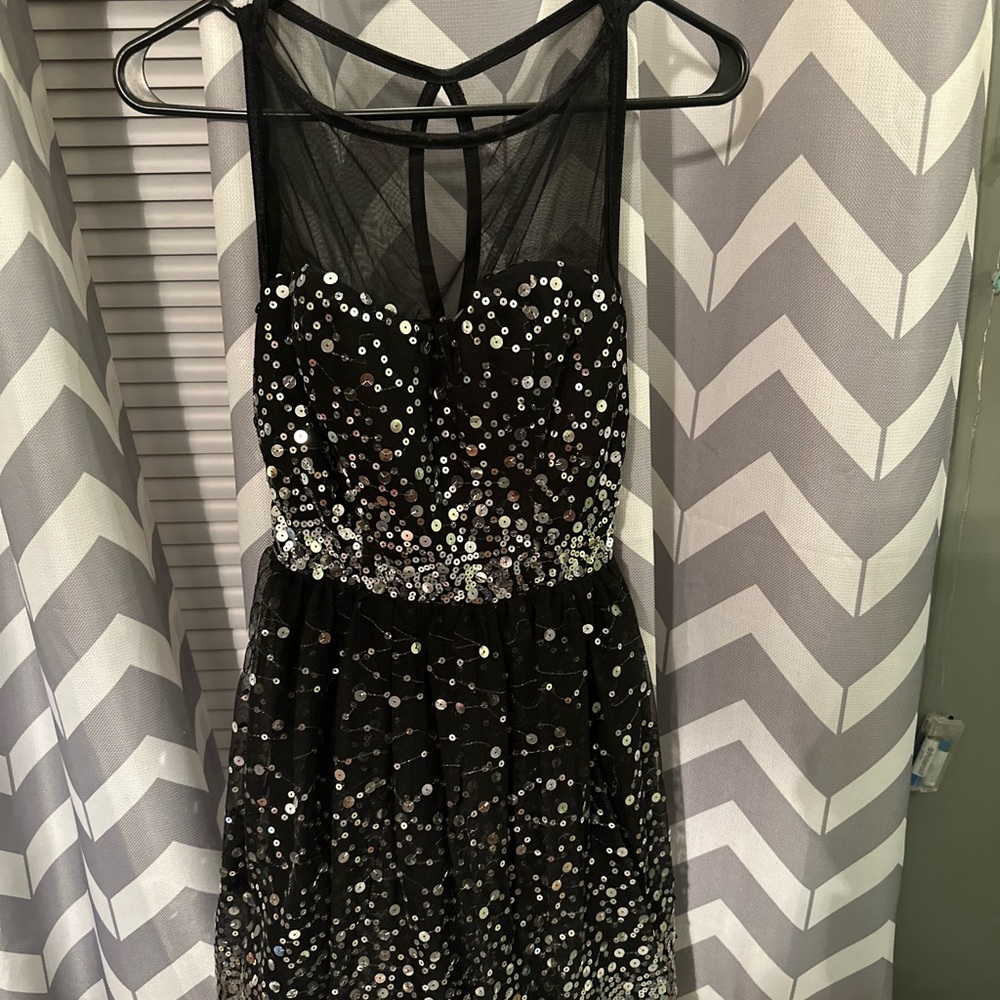 Black Sequin Dress